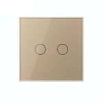 Intrerupator Dublu cu Revenire / Reset cu Touch LIVOLO - Serie Noua, auriu, VL-FC2B-2G-2A - imagine 2