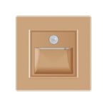 Lampa de veghe LED Livolo cu rama din sticla, Senzor miscare incorporat, auriu, VL-782800511-13 - imagine 2