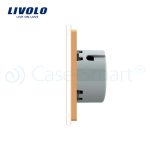 Intrerupator LIVOLO cu touch din sticla cu 5 intrerupatoare simple, auriu, BB-C7-5C1-13 - imagine 2