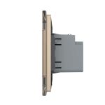 Priza USB Tip C Livolo cu Rama din Sticla, auriu, VL-FCUC-2AP-13 - imagine 2
