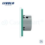 Intrerupator dublu+dublu+dublu cu touch Wireless Livolo din sticla, verde, VL-C702R/C702R/C702R-18 - imagine 2