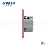 Intrerupator dublu+dublu+dublu cu touch Wireless Livolo din sticla, roz, VL-C702R/C702R/C702R-17 - imagine 2