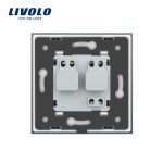 Priza simpla Livolo cu rama din sticla si capac de protectie rezistent la apa, alb, VL-C7C1EUWF-11 - imagine 2