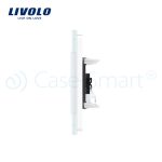 Priza redare sunet LIVOLO cu rama din sticla, alb, C7-91A-11 - imagine 4