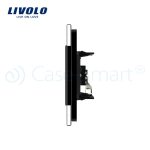 Priza redare sunet LIVOLO cu rama din sticla, negru, C7-91A-12 - imagine 3
