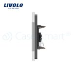 Priza redare sunet LIVOLO cu rama din sticla, gri, C7-91A-15 - imagine 3