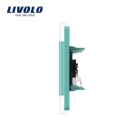 Priza redare sunet LIVOLO cu rama din sticla, verde, C7-91A-18 - imagine 3
