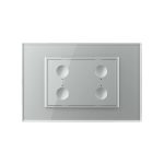 Intrerupator cvadruplu cu touch Livolo cu rama din sticla, protocol ZigBee, standard Italian - Serie noua, gri, VL-FC4Z-3IP-15 - imagine 3