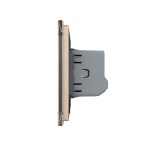 Intrerupator Dublu cu Revenire / Reset cu Touch LIVOLO - Serie Noua, auriu, VL-FC2B-2G-2A - imagine 3