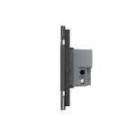 Intrerupator dublu cap scara / cap cruce cu touch Livolo cu rama din sticla, standard Italian - Serie noua, negru, VL-FC2S-3BP-12 - imagine 3