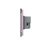 Intrerupator dublu cap scara / cap cruce cu touch Livolo cu rama din sticla, standard Italian - Serie noua, gri, VL-FC2S-3IP-15 - imagine 3
