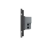 Intrerupator dublu wireless cu touch Livolo cu rama din sticla, standard Italian - Serie noua, negru, VL-FC2R-3BP-12 - imagine 3
