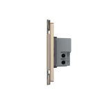 Intrerupator simplu cu touch Livolo cu rama din sticla, protocol ZigBee, standard Italian - Serie noua, auriu, VL-FC1Z-3AP-13 - imagine 3