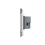 Intrerupator triplu cap scara / cap cruce cu touch Livolo cu rama din sticla, standard Italian - Serie noua, gri, VL-FC3S-3IP-15 - imagine 3