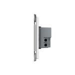 Intrerupator dublu cu touch Livolo cu rama din sticla, protocol ZigBee, standard Italian - Serie noua, alb, VL-FC2Z-3WP-11 - imagine 3