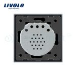 Intrerupator dublu cu revenire (reset) Livolo cu touch din sticla, alb, VL-C702H-11 - imagine 3