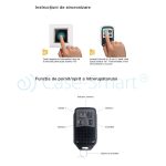 Intrerupator dublu wireless cu touch Livolo din sticla si telecomanda inclusa-standard italian, alb, VL-C2/C902R-81 - imagine 3