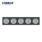 Intrerupator LIVOLO cu touch din sticla cu 5 intrerupatoare simple, gri, BB-C7-5C1-15 - imagine 3