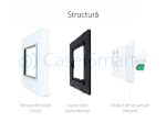 Priza dubla Telefon Livolo cu rama din sticla - standard italian, alb, VL-C392T-81 - imagine 3