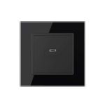 Priza USB Tip C Livolo cu Rama din Sticla, negru, VL-FCUC-2BP-12 - imagine 3