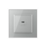 Priza USB Tip C Livolo cu Rama din Sticla, gri, VL-FCUC-2IP-15 - imagine 3
