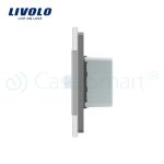 Intrerupator senzor de miscare PIR Livolo cu rama din sticla, gri, VL-FCU-2IP-15 - imagine 3