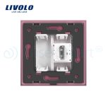 Priza simpla HDMI Livolo cu rama din sticla, roz, VL-C791HD-17 - imagine 3