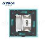 Priza simpla HDMI Livolo cu rama din sticla, verde, VL-C791HD-18 - imagine 3