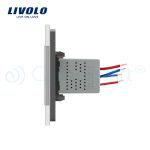 Priza dubla USB Livolo cu rama din sticla, gri, VL-C792USB-15 - imagine 3