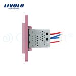 Priza dubla USB Livolo cu rama din sticla, roz, VL-C792USB-17 - imagine 3