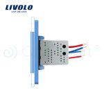 Priza dubla USB Livolo cu rama din sticla, albastru, VL-C792USB-19 - imagine 3