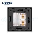 Priza redare sunet LIVOLO cu rama din sticla, negru, C7-91A-12 - imagine 4
