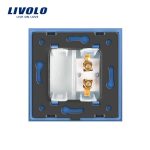 Priza redare sunet LIVOLO cu rama din sticla, albastru, C7-91A-19 - imagine 4