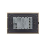 Intrerupator dublu cap scara / cap cruce cu touch Livolo cu rama din sticla, standard Italian - Serie noua, auriu, VL-FC2S-3AP-13 - imagine 4