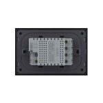 Intrerupator triplu cap scara / cap cruce wireless cu touch Livolo cu rama din sticla, standard Italian - Serie noua, negru, VL-FC3SR-3BP-12 - imagine 4