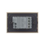 Intrerupator triplu wireless cu touch Livolo cu rama din sticla, standard Italian - Serie noua, auriu, VL-FC3R-3AP-13 - imagine 4
