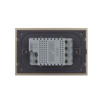 Intrerupator triplu cap scara / cap cruce cu touch Livolo cu rama din sticla, standard Italian, protocol ZigBee - Serie noua, auriu, VL-FC3SZ-3AP-13 - imagine 4