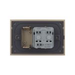 Priza simpla cu blank Livolo cu rama din sticla 3M, standard Italian, Serie noua, auriu, VL-C9-C1EU-13 - imagine 4
