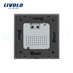 Intrerupator senzor de miscare PIR Livolo cu rama din sticla, gri, VL-FCU-2IP-15 - imagine 4