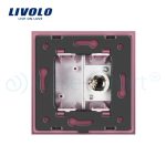 Priza simpla TV Livolo cu rama din sticla, roz, VL-C791V-17 - imagine 4
