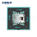 Priza simpla TV Livolo cu rama din sticla, verde, VL-C791V-18 - imagine 4