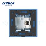 Priza simpla TV Livolo cu rama din sticla, albastru, VL-C791V-19 - imagine 4