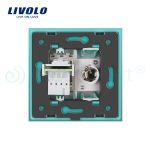 Priza dubla TV + Telefon Livolo cu rama din sticla, verde, VL-C791VT-18 - imagine 4