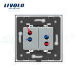 Priza dubla USB Livolo cu rama din sticla, alb, VL-C792USB-11 - imagine 4