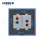 Priza dubla USB Livolo cu rama din sticla, albastru, VL-C792USB-19 - imagine 4