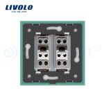 Priza dubla module inguste Livolo cu rama din sticla - standard german, verde, VL-C9-C2IT-18 - imagine 4