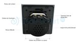 Intrerupator triplu cu touch Livolo din sticla, negru, VL-C701/C701/C701-12 - imagine 3