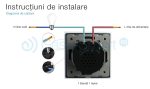 Intrerupator triplu cu touch Livolo din sticla, negru, VL-C701/C701/C701-12 - imagine 2