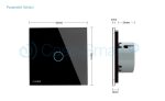 Intrerupator cu variator cu touch Livolo din sticla, negru, VL-C701D-12 - imagine 2