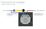 Intrerupator draperie wireless cu touch Livolo din sticla, negru, VL-C702WR-12 - imagine 3